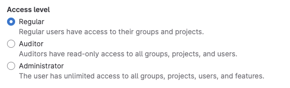 admin access level